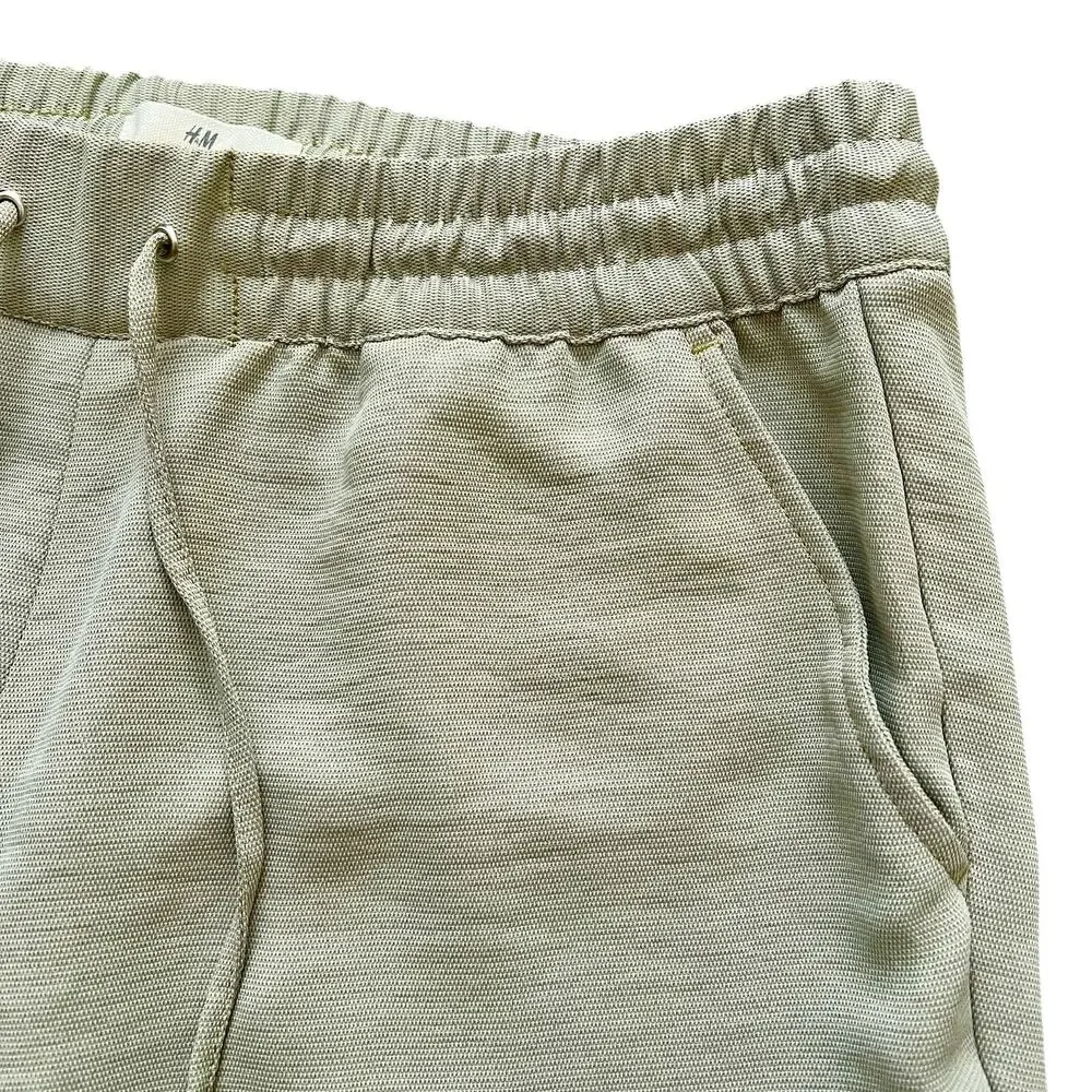 H&M L.O.G.G.‎ Womens Light Olive Green Elastic Waist Joggers Pants w/Pockets 8